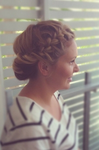 A unique and different upstyle including braid